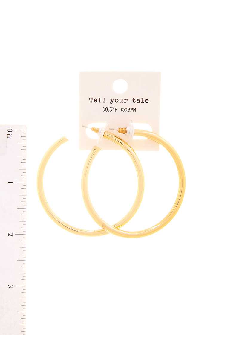 Stylish Fashion 2 Inch Open Hoop Earring