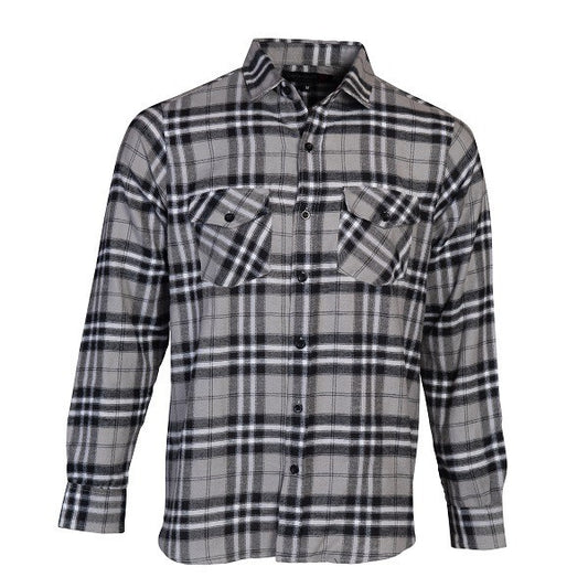 Classic Button-Down Flannel Shirt – Soft Cotton Blend Casual Wear