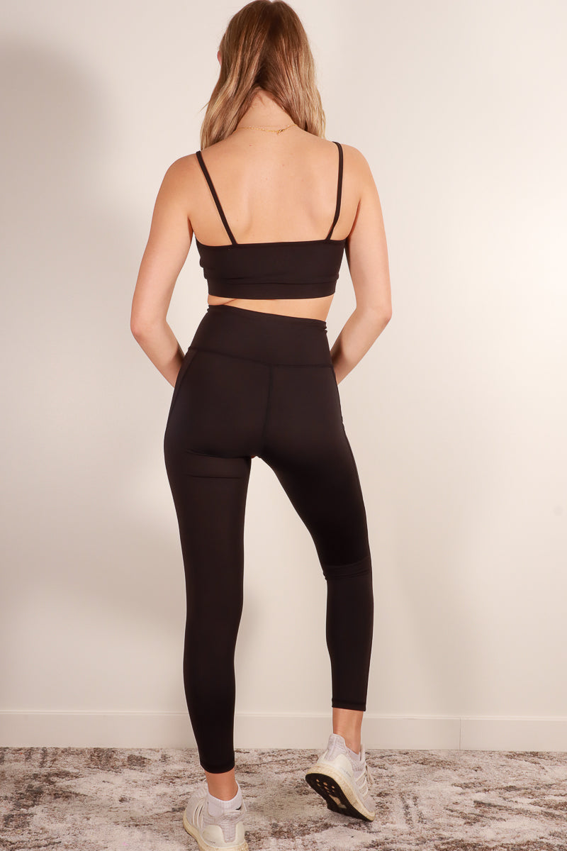 High Waist Leggings Set with Crop Top