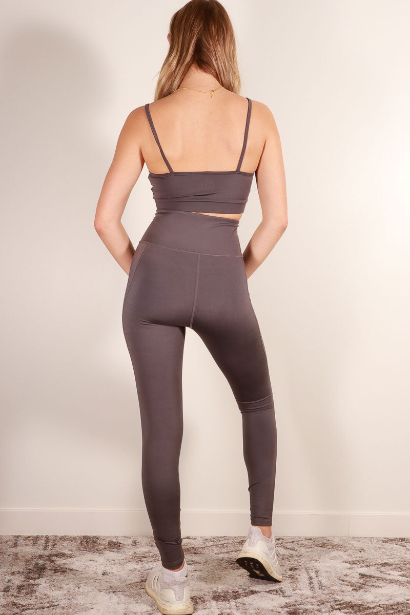 High Waist Leggings Set with Crop Top