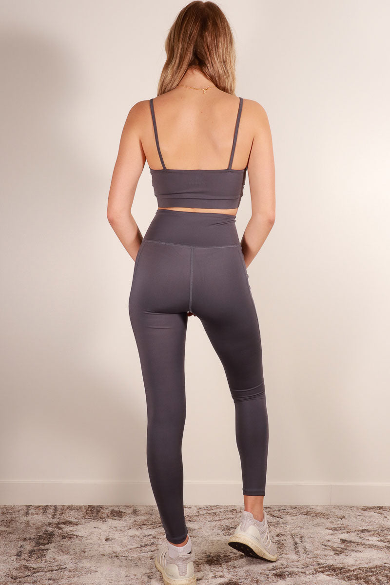 High Waist Leggings Set with Crop Top