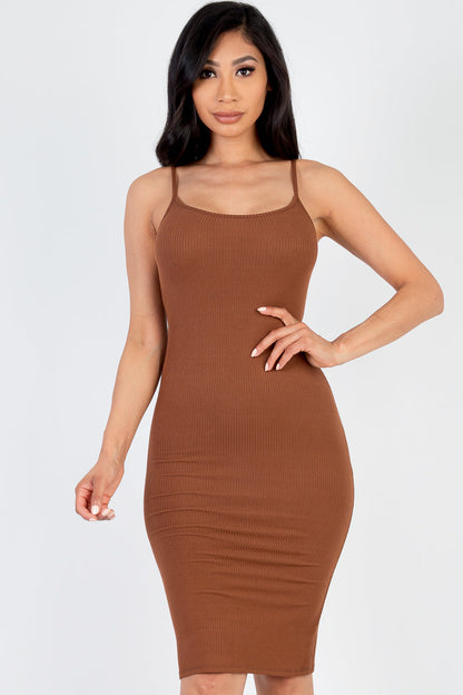 Soft Ribbed Cami Bodycon Dress