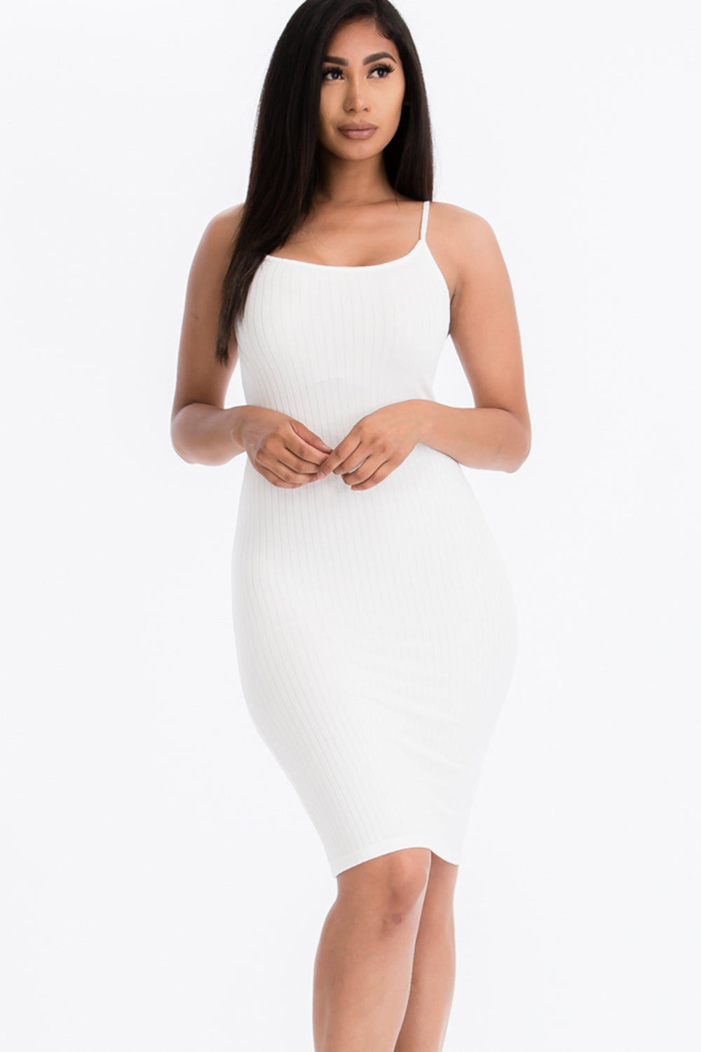 Soft Ribbed Cami Bodycon Dress