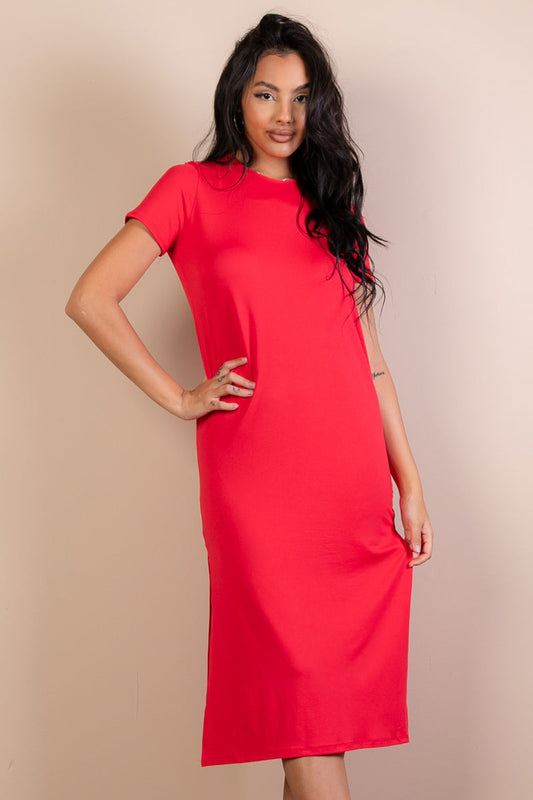 Comfortable Dress with Side Slit