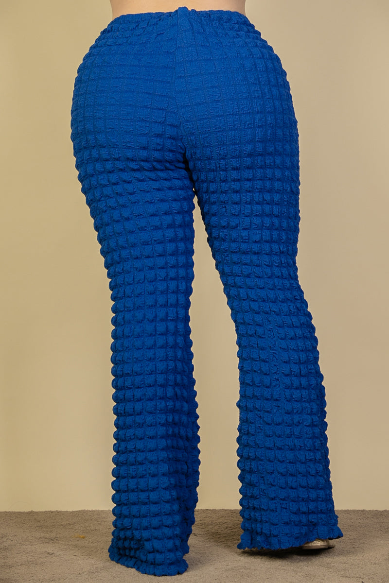 Flare Pants in Bubble Fabric for Plus Size