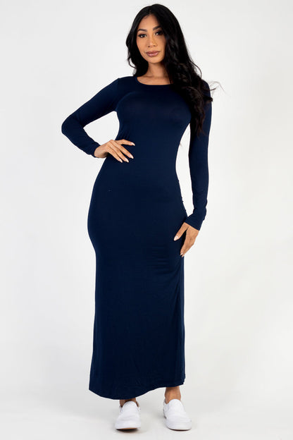 Maxi dress featuring cap sleeves.