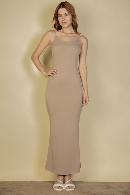 Mermaid Hem Cami Dress with Ribbed Detailing