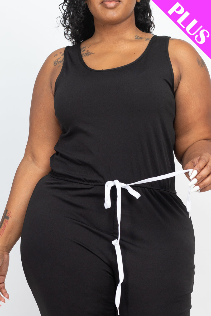 Plus Size Jogger Jumpsuit with Elasticized Waist