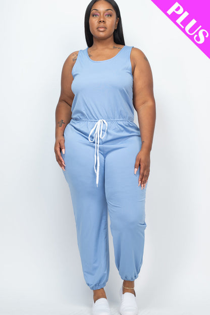 Plus Size Jogger Jumpsuit with Elasticized Waist