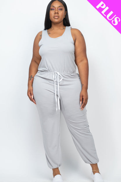 Plus Size Jogger Jumpsuit with Elasticized Waist