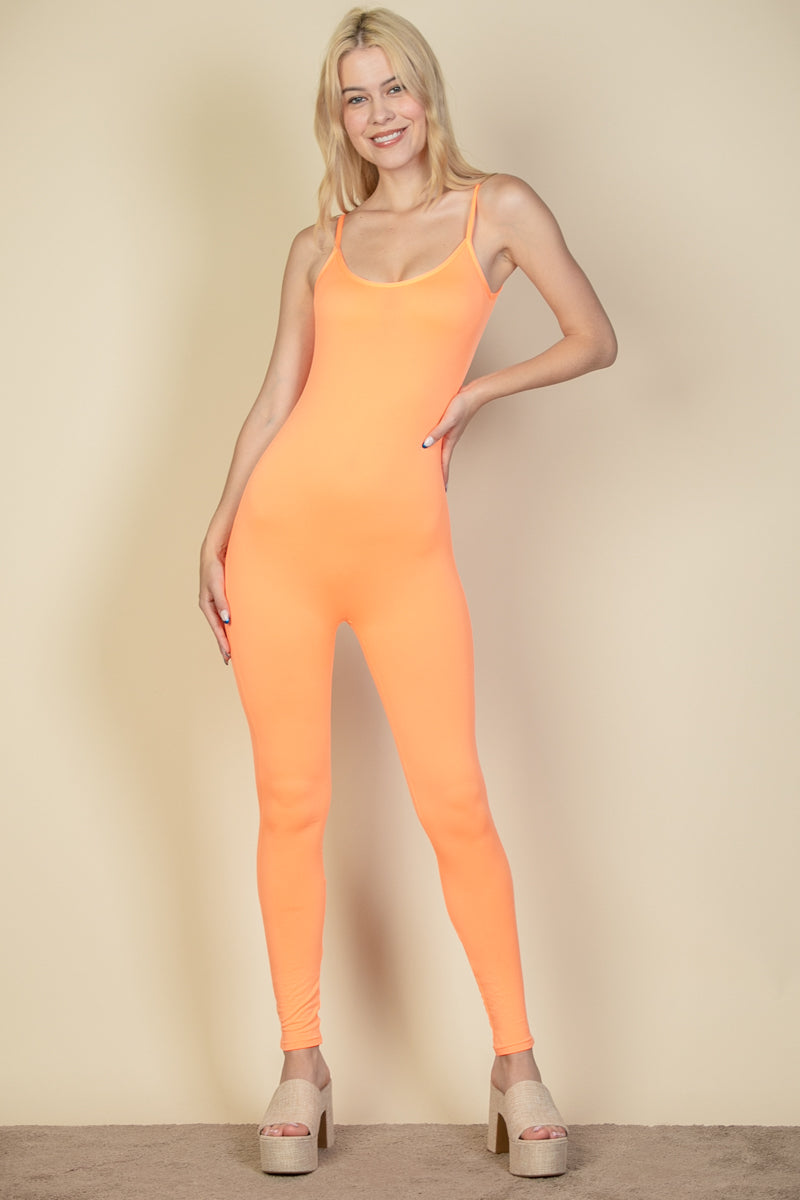 Solid Fitted Cami Jumpsuit