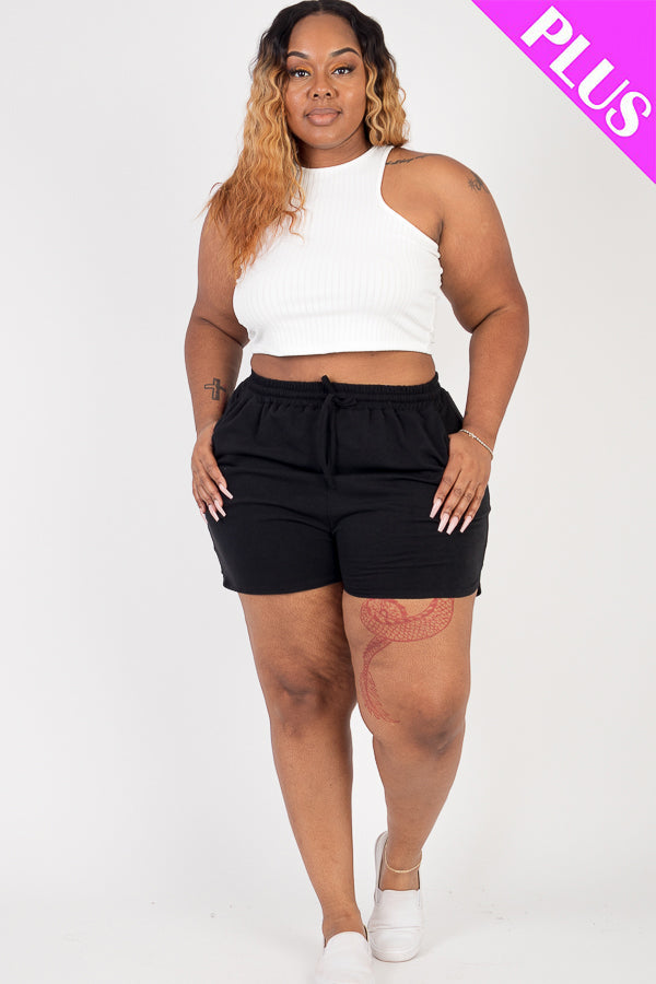 French Terry Shorts in Plus Size