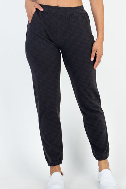 Ribbed Joggers with Side Pockets