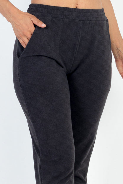 Ribbed Joggers with Side Pockets