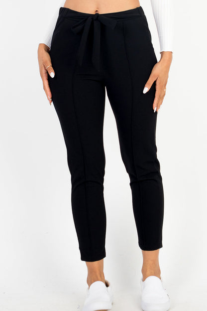 Tie-Front Knit Pants