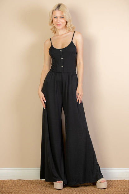 Wide Leg Jumpsuit with Front