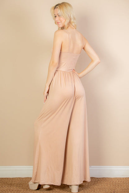 Wide Leg Jumpsuit with Front