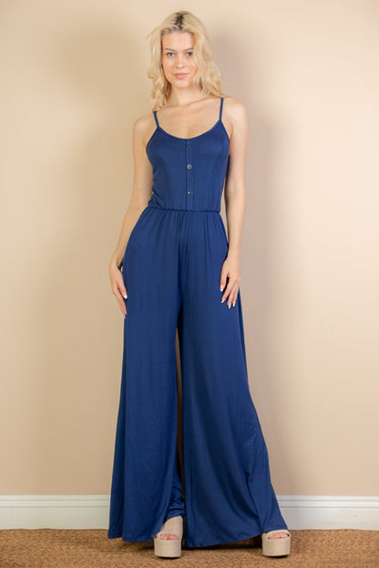 Wide Leg Jumpsuit with Front