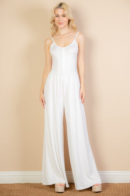 Wide Leg Jumpsuit with Front