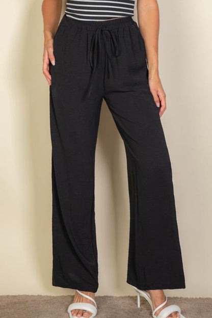 Minimalist Wide-Leg Pants with Drawstring