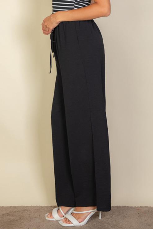 Minimalist Wide-Leg Pants with Drawstring