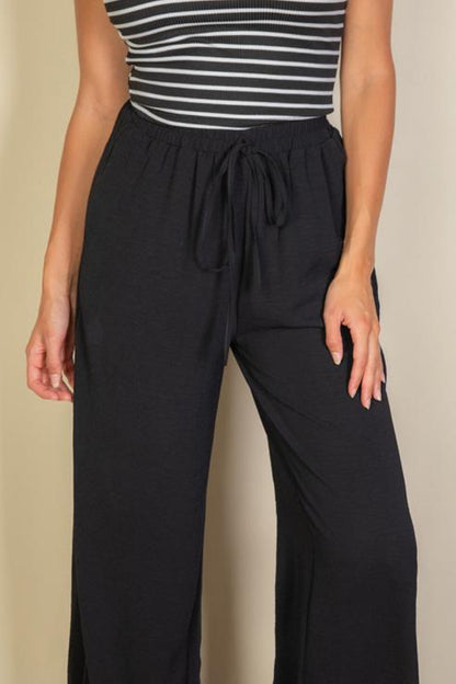 Minimalist Wide-Leg Pants with Drawstring