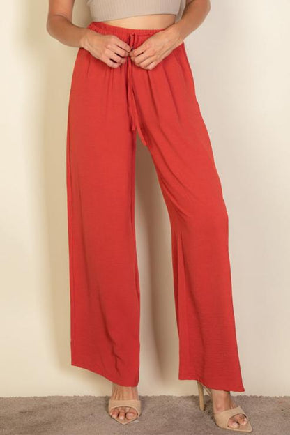 Minimalist Wide-Leg Pants with Drawstring