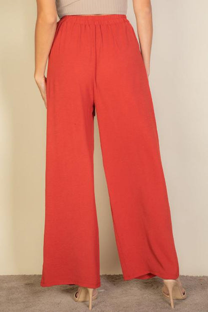 Minimalist Wide-Leg Pants with Drawstring