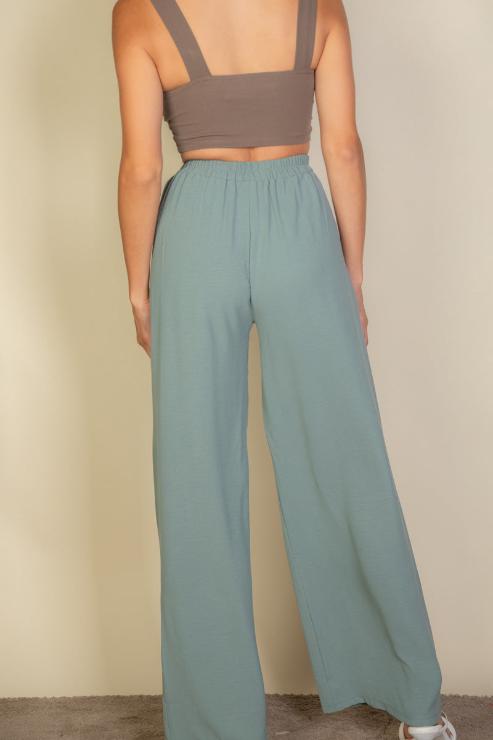 Minimalist Wide-Leg Pants with Drawstring