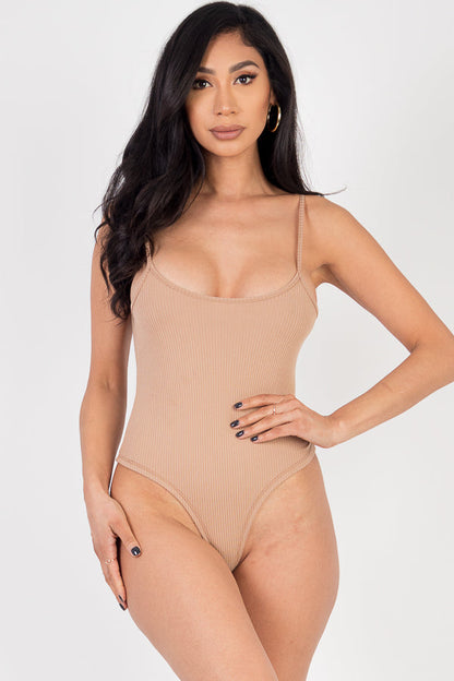 Ribbed Sleeveless Bodysuit