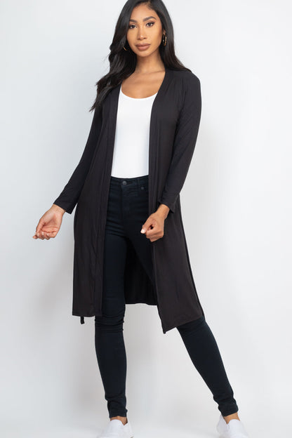 Cardigan with Long Belt