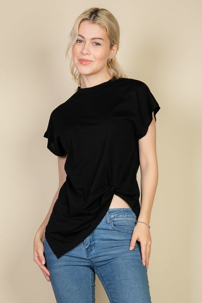 Twist Front Batwing Top