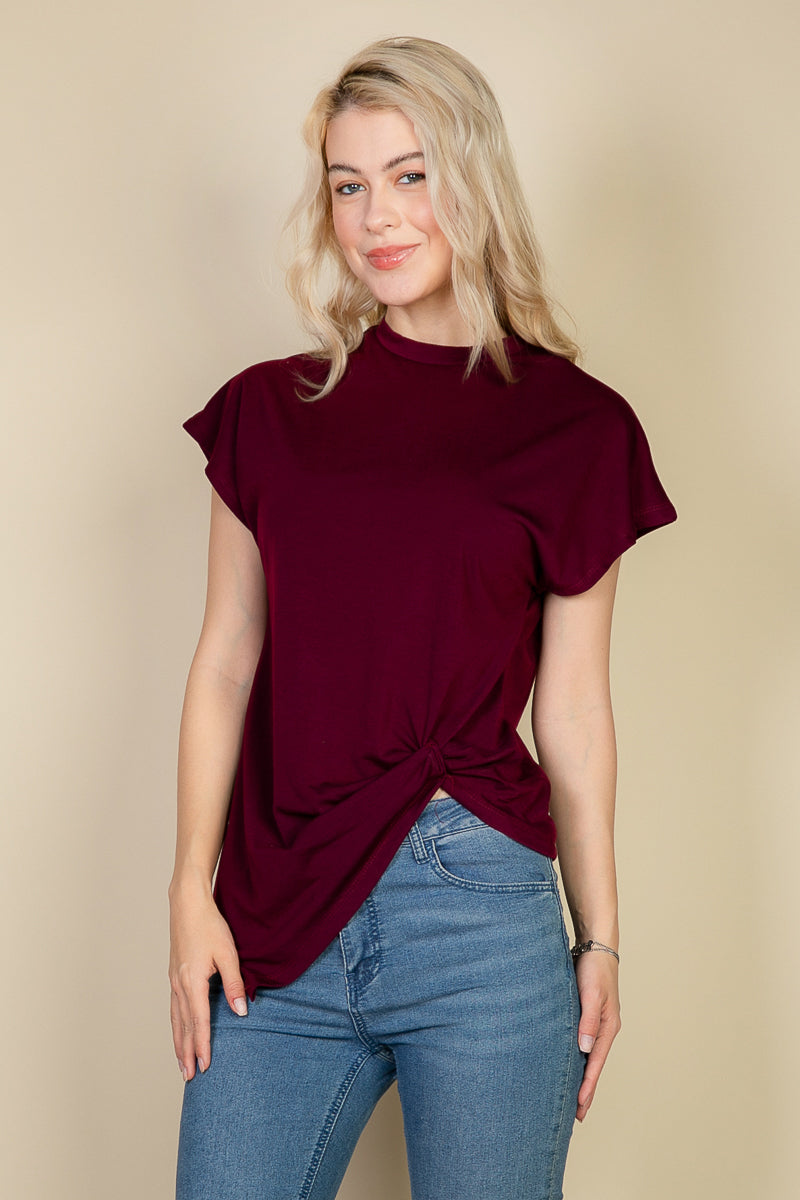 Twist Front Batwing Top