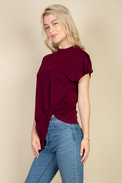 Twist Front Batwing Top