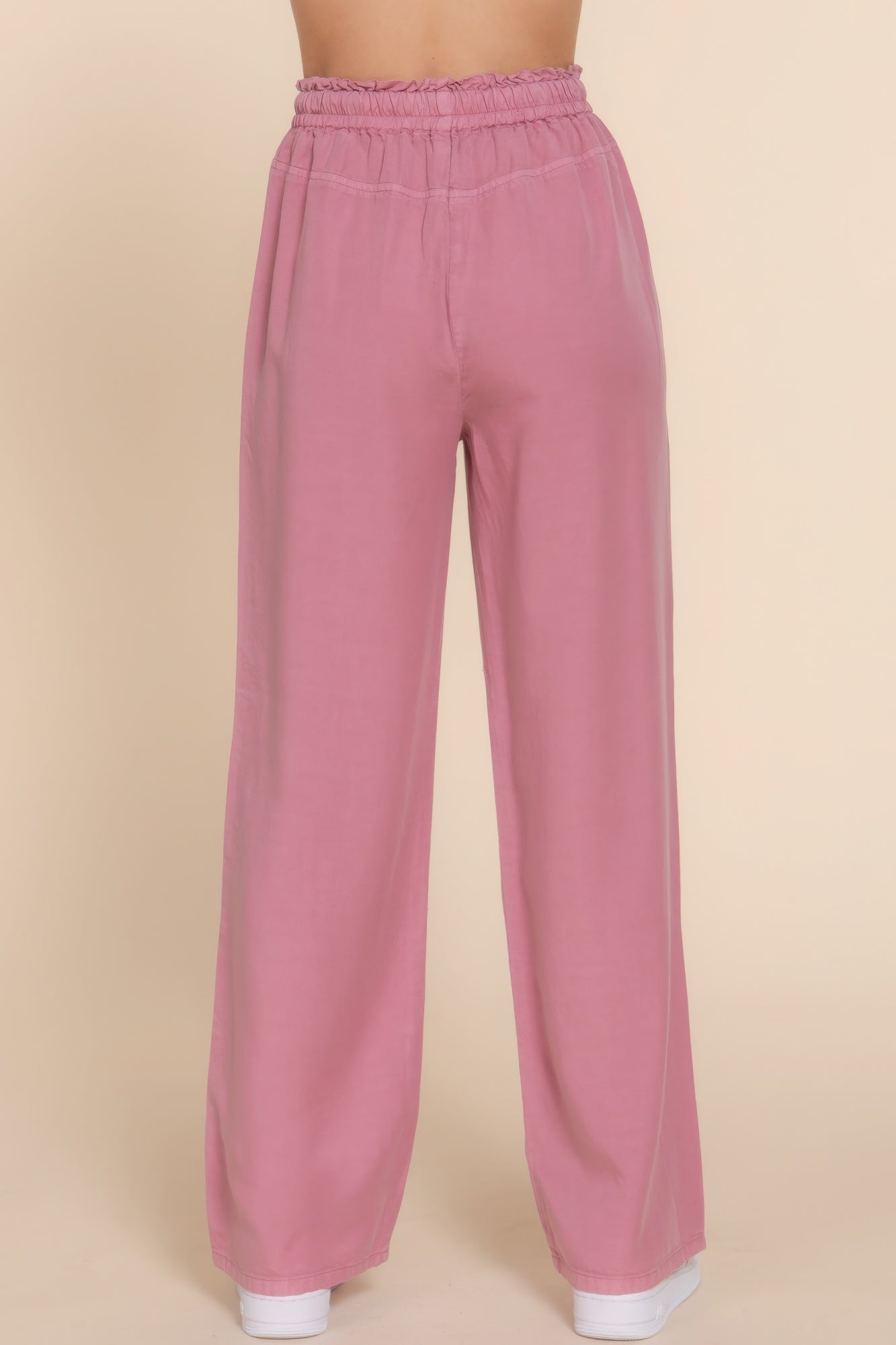 Elastic Waist Long Pants