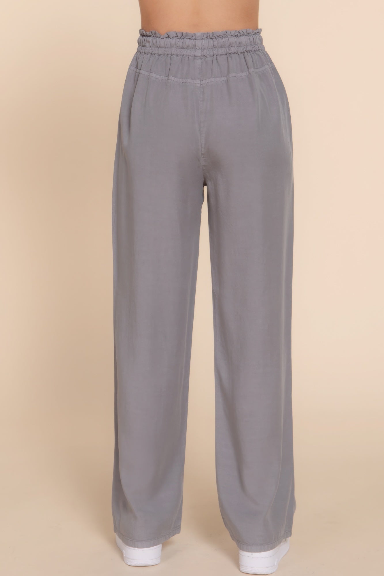 Elastic Waist Long Pants