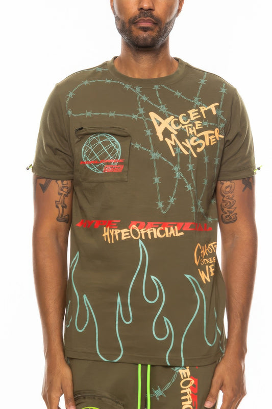 Graphic Print Electric Tee