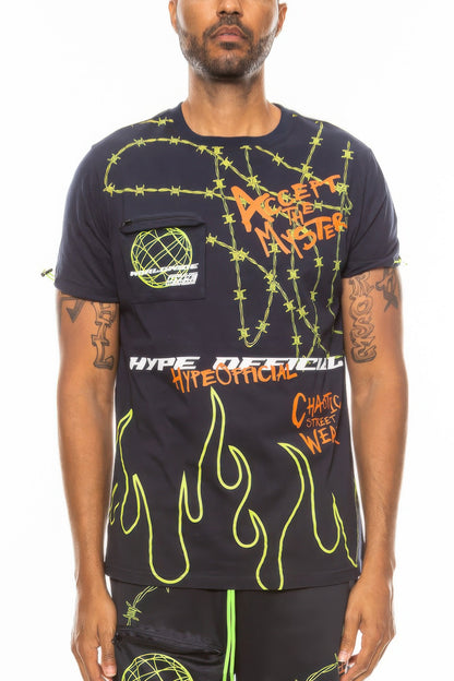 Graphic Print Electric Tee