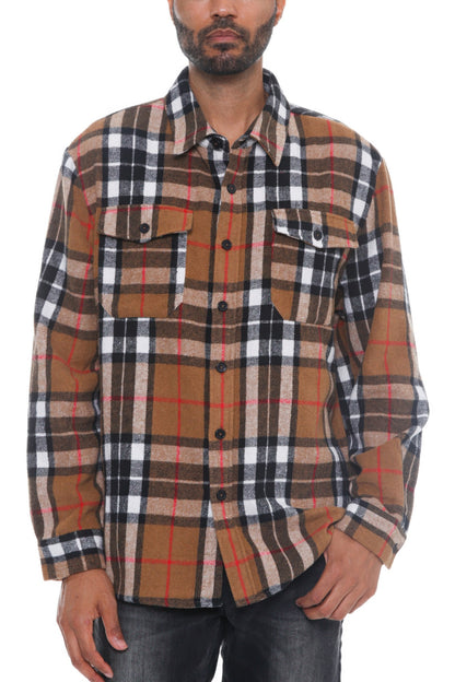 Mens Checkered Soft Flannel Shacket