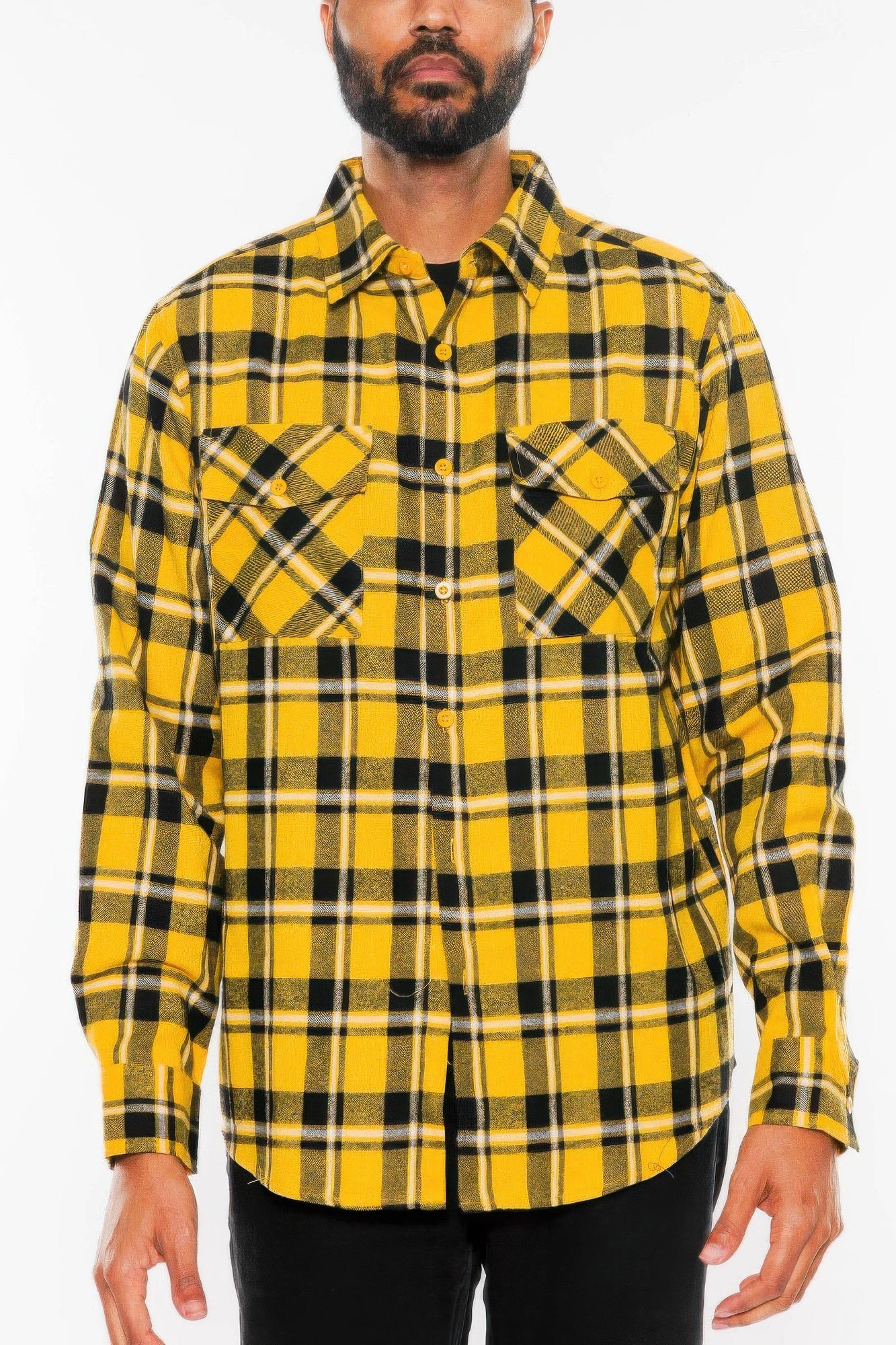 Long Sleeve Flannel Full Plaid Checkered Shirt