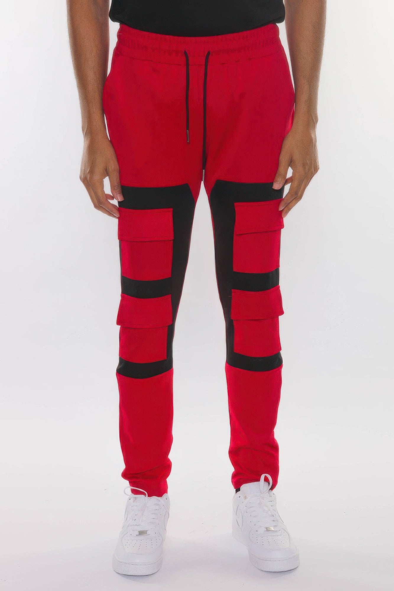 Color Block Cargo Track Pant