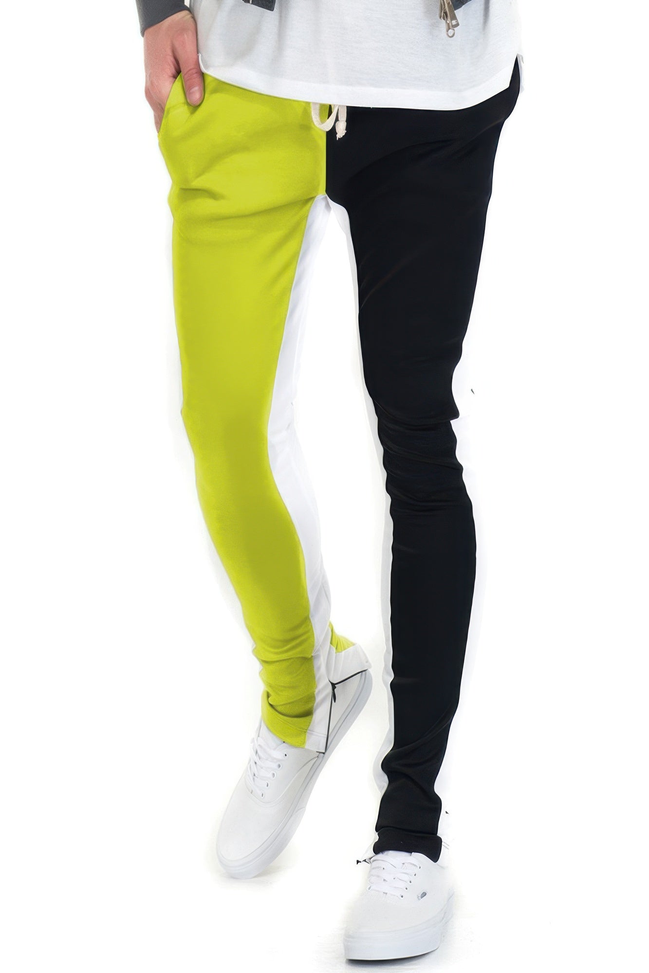 Two Tone Color Block Track Pant Jogger