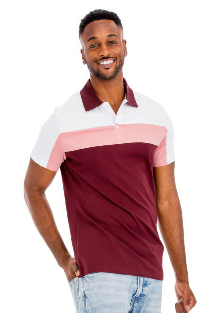 Color Block Polo Short Sleeve