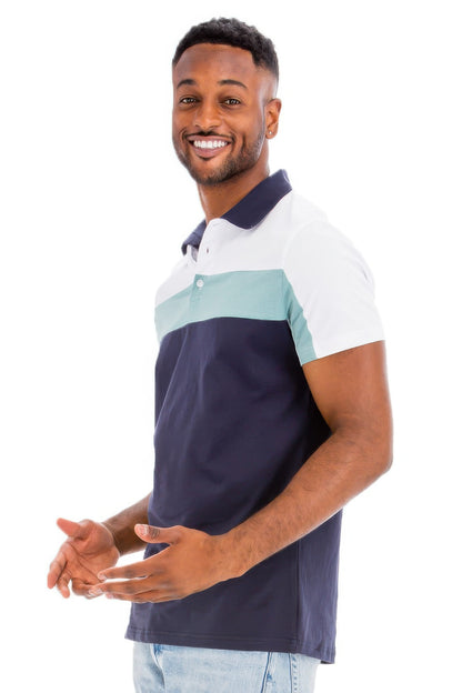 Color Block Polo Short Sleeve