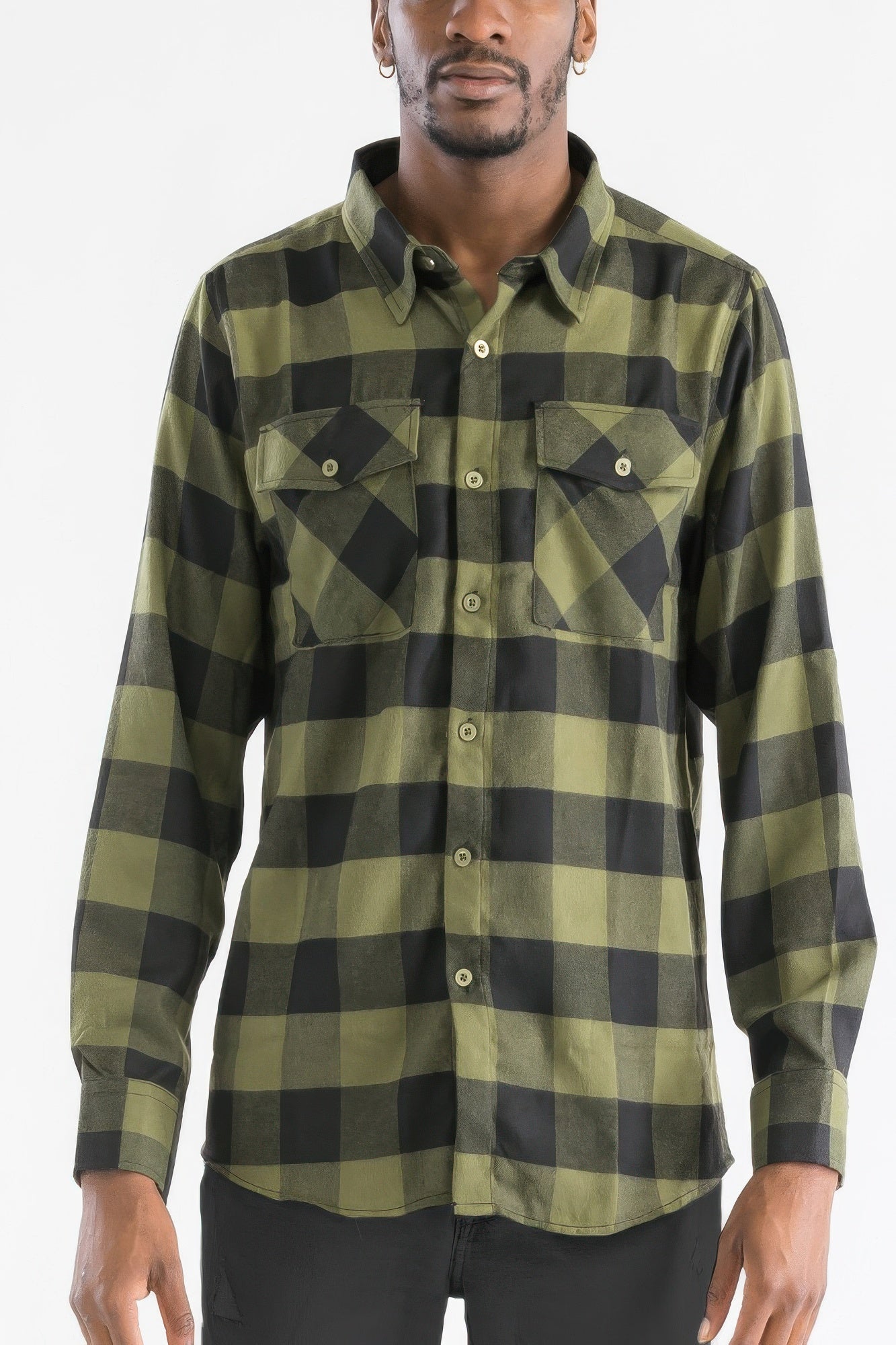 Checkered Long Sleeve Flannel Shirt