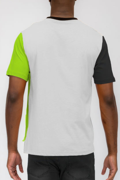 Mens Color Block T Shirt