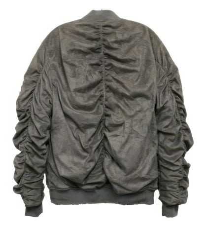 Mirosuede Scrunched Bomber Jacket