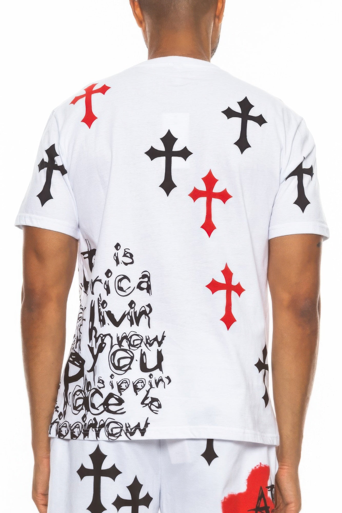 Cotton Print Chome Cross Thirt