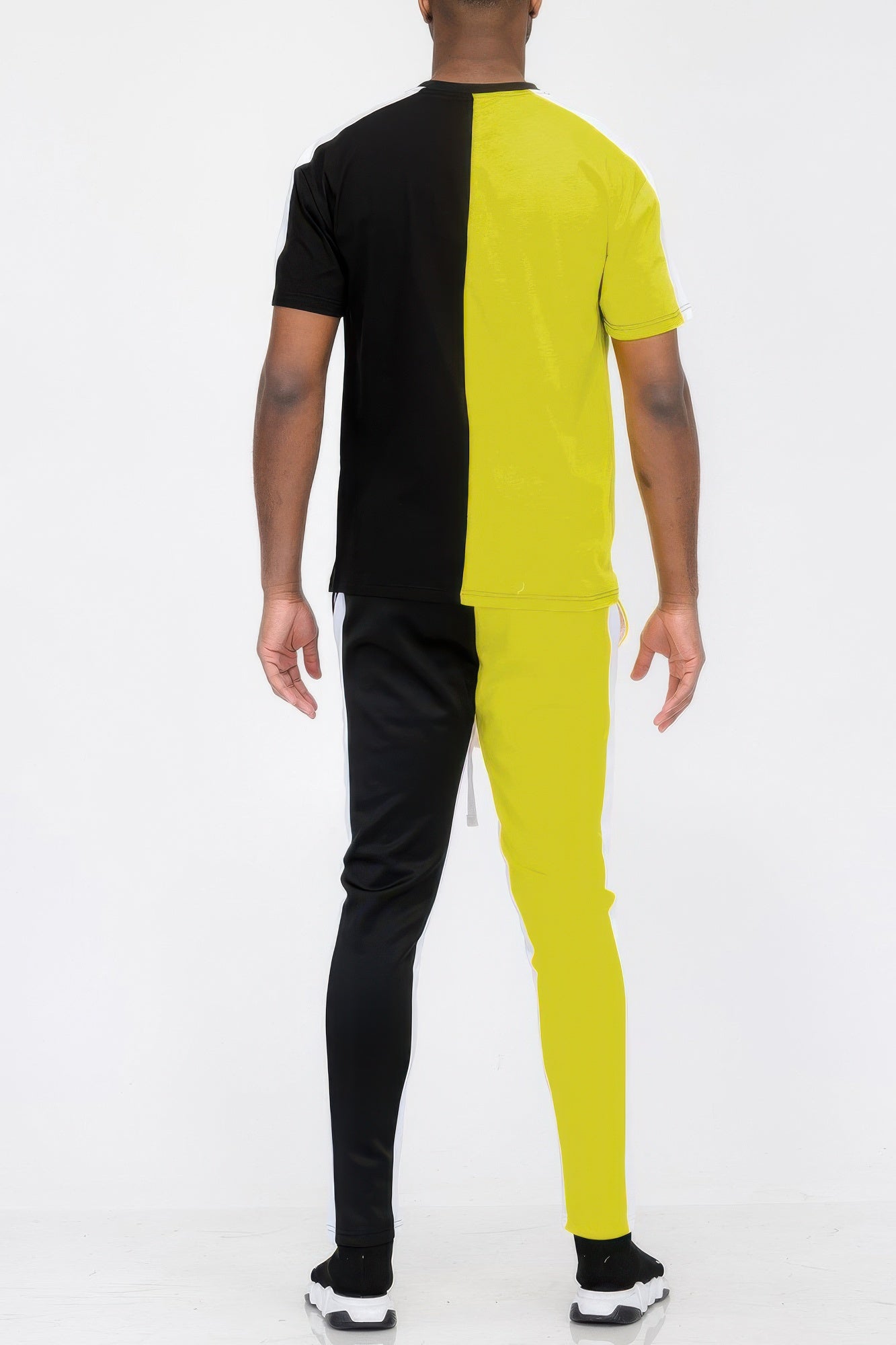 Two Tone Color Block Track Pant Jogger