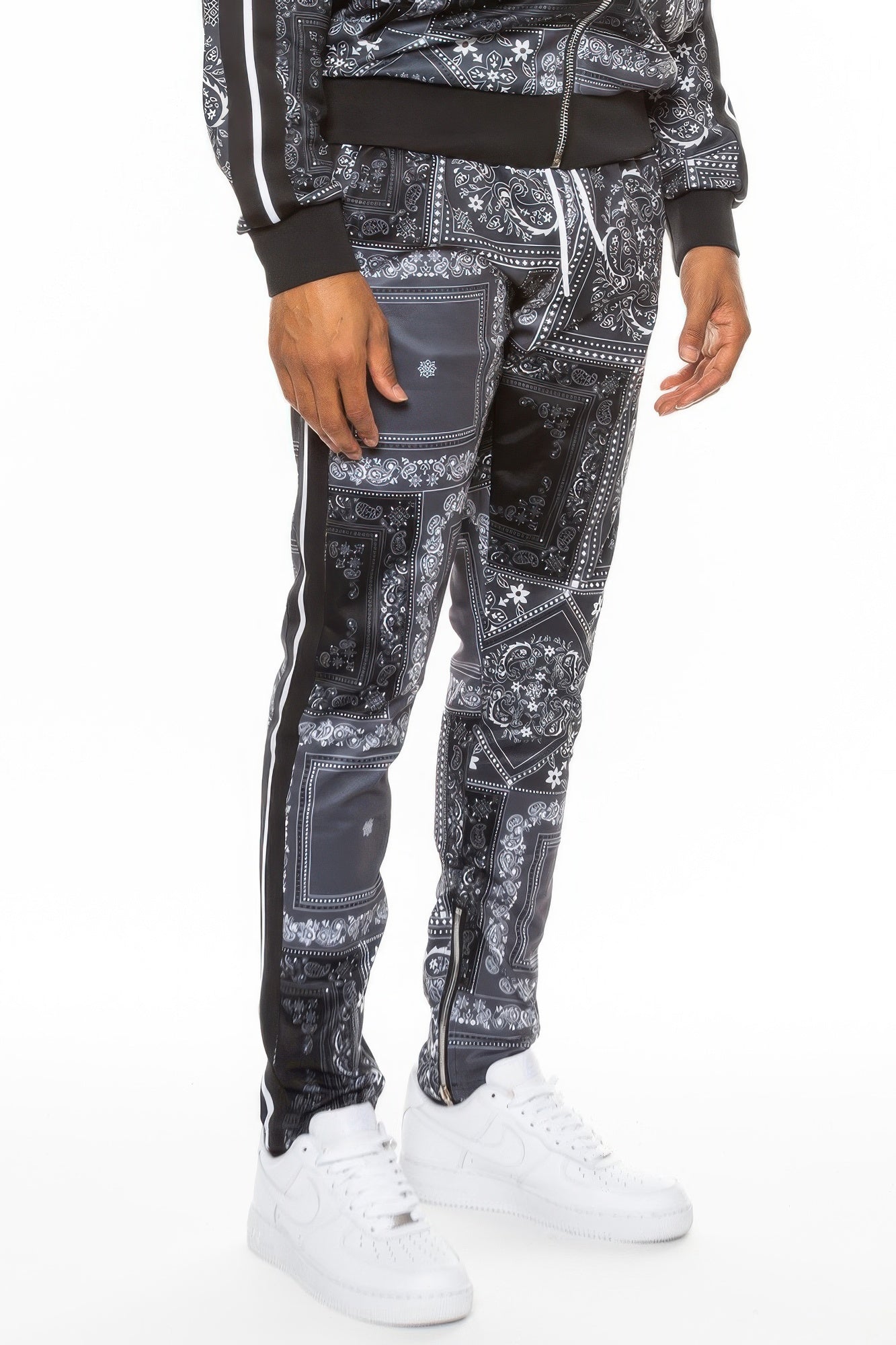 Paisley Bandana Print Track Pants